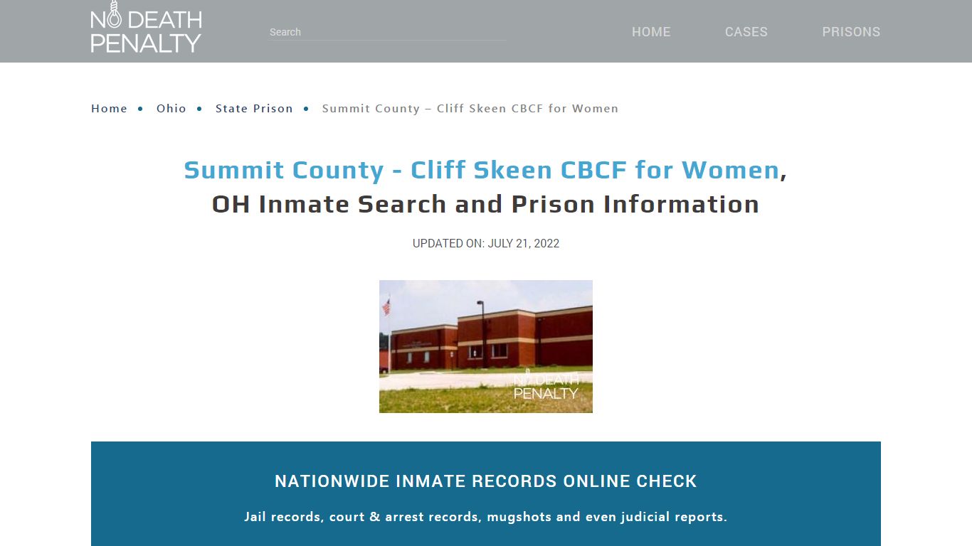 Summit County - Cliff Skeen CBCF for Women, OH Inmate ...